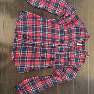 Xhilaration Red and Navy Plaid Shirt